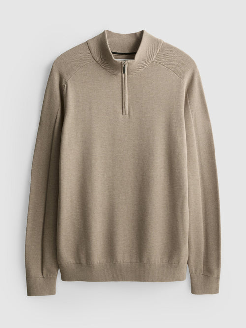 The Edit Quarter-Zip Jumper Ecru - image 5